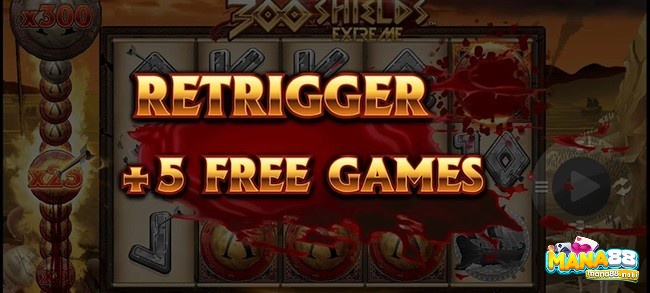 Nhận 5 vòng quay miễn phí khi đạt được 3 tấm khiên trong Free Games