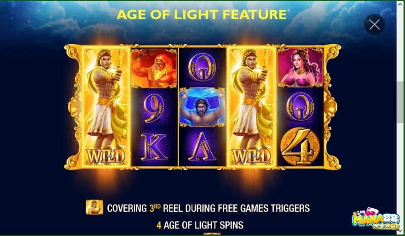 Age of Light Feature cung cấp cho người chơi 4 vòng quay miễn phí