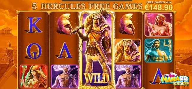 Nhận khoản thưởng tối đa x10.000 lần cược trong Hercules Free Games