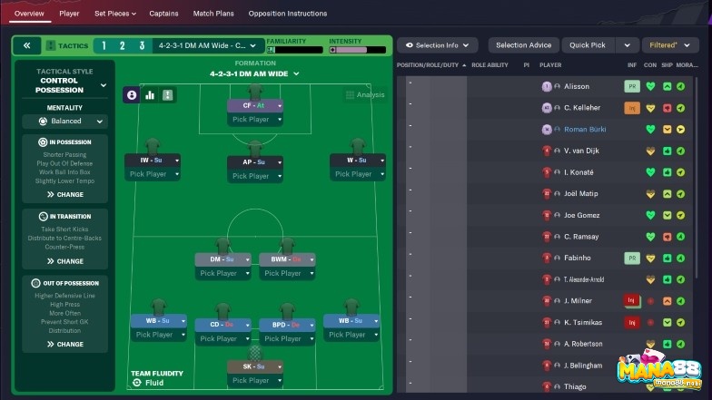 Trong game Football Manager 2023 bạn có thể lựa chọn cho mình một đội bóng theo sở thích