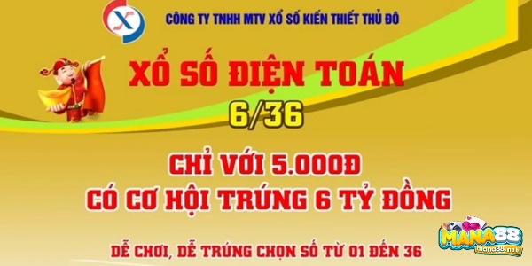 người chơi được phép lựa chọn 6 cặp số từ khoảng 01 đến 36