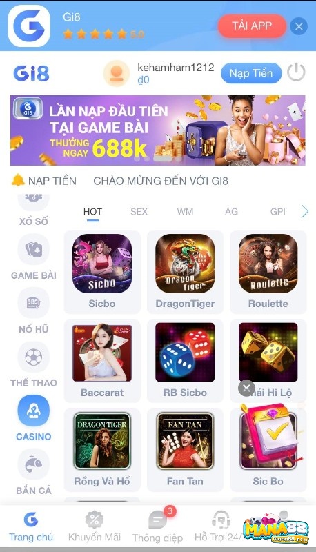 Casino live của web cược mang đến làn gió mới thú vị