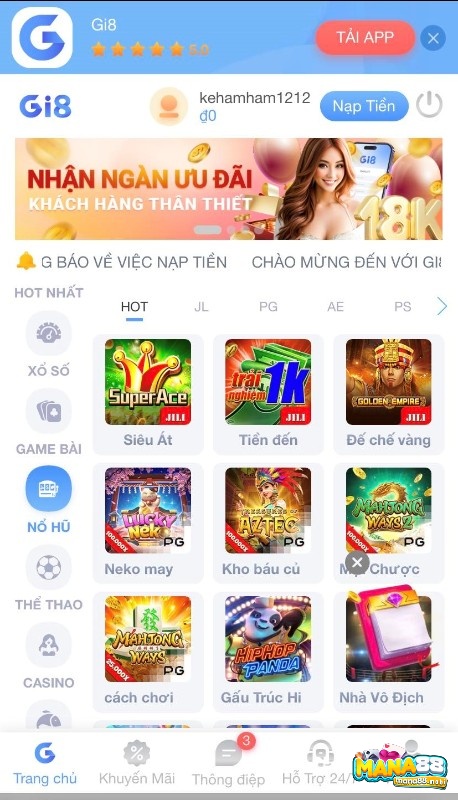 Nổ hũ tại web cược có tỷ lệ nổ cao