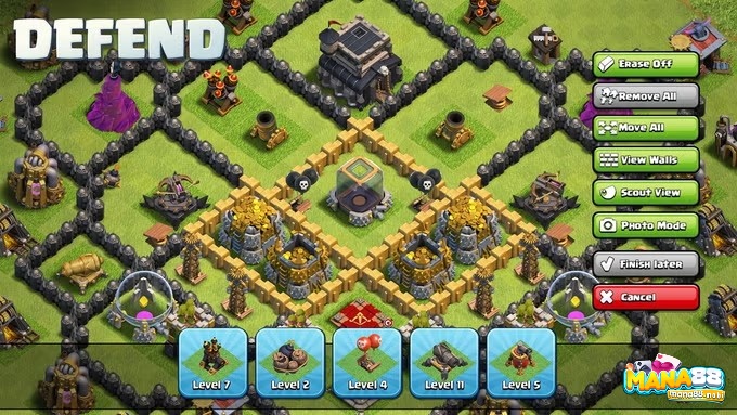 Clash of Clans: Xây dựng làng, thu thập tài nguyên và tham gia trận chiến với người chơi khác.