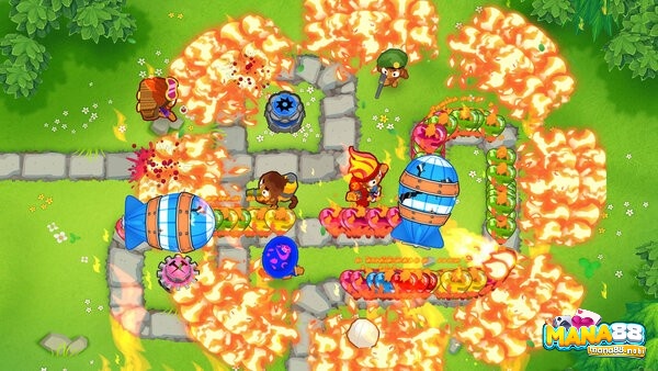 Bloons TD 6 với đồ họa 2D tươi sáng đáng yêu