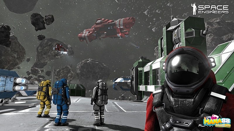 Lối chơi của Game Space Engineers xoay quanh việc xây dựng và khai thác tài nguyên trong không gian