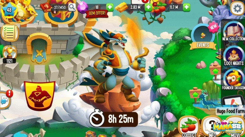 Đồ họa Dragon City 2D bắt mắt