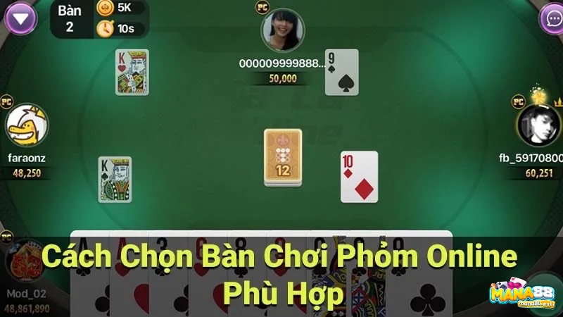 Tùy chọn phòng chơi theo trình độ, số người và tốc độ phù hợp với bạn.