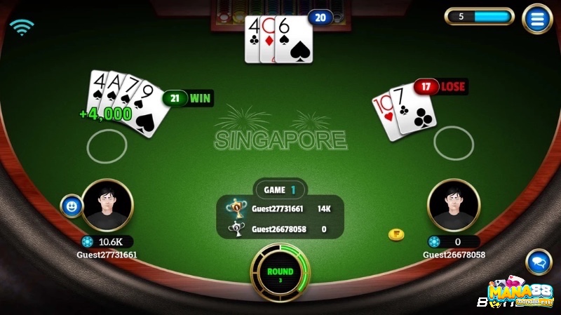 Phiên bản Blackjack APK giao diện tối (Dark mode) giúp giảm mỏi mắt và mang đến trải nghiệm chơi game hiện đại, tiện lợi