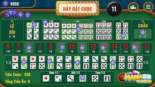 Tài xỉu dựa trên ba viên xúc xắc, mang đến sự kịch tính nhờ luật chơi đơn giản nhưng đầy biến hóa