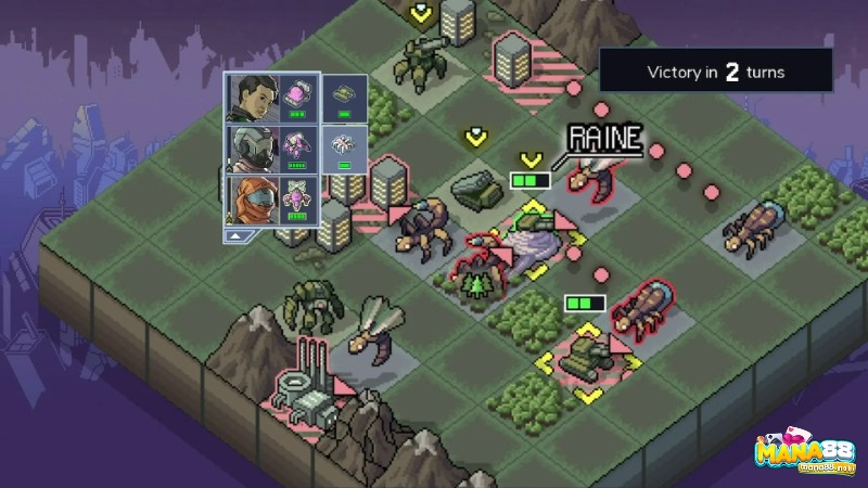 Lối chơi pixel-art nhẹ nhàng nhưng cực trí tuệ, mỗi trận chiến là một bài toán chiến thuật hóc búa
