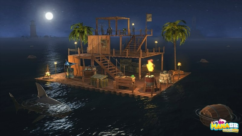 Raft Survival đưa bạn lênh đênh giữa đại dương, xây dựng chiếc bè, chống cá mập và khám phá hòn đảo bí ẩn
