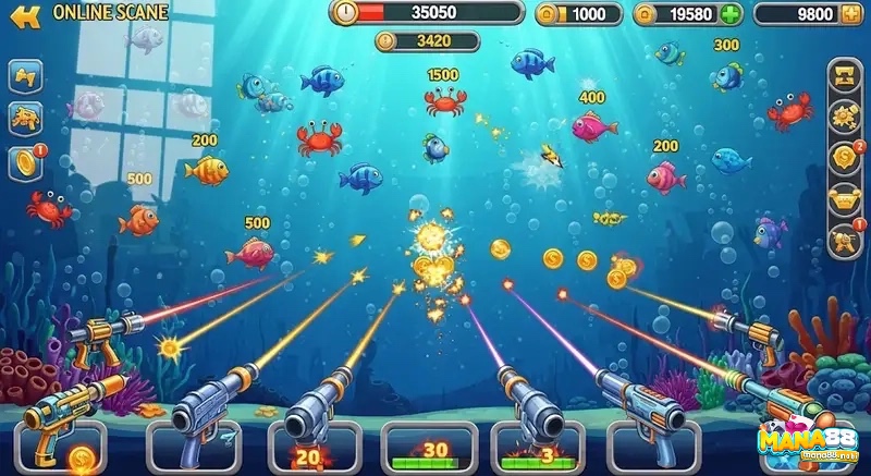 Chọn đạn phù hợp và tập trung vào mục tiêu lớn để tối ưu phần thưởng trong top game bắn cá đổi thưởng.