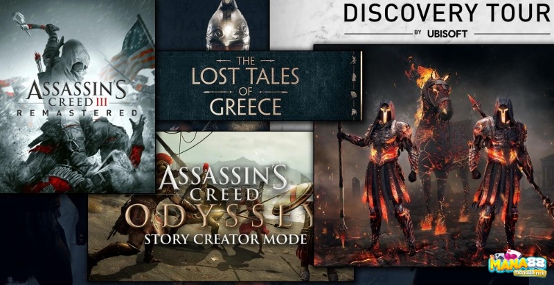 Các phiên bản game Assassin’s Creed Odyssey và DLC quan trọng như Legacy of the First Blade và The Fate of Atlantis.