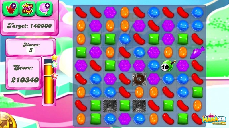 Trò chơi candy Crush hấp dẫn, đồ họa dễ thương và gameplay gây nghiện cho mọi độ tuổi.