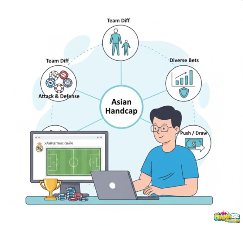 Người chơi phân tích sự chênh lệch trình độ và khả năng tấn công/phòng ngự để chọn kèo Handicap châu Á