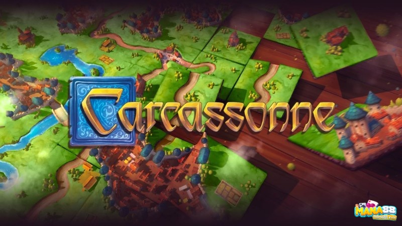 Carcassonne online với hai người xây bản đồ và cạnh tranh điểm số qua từng lượt chơi