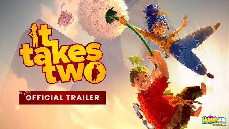 It Takes Two với hai nhân vật đồng hành vượt chướng ngại và giải đố trong chế độ online
