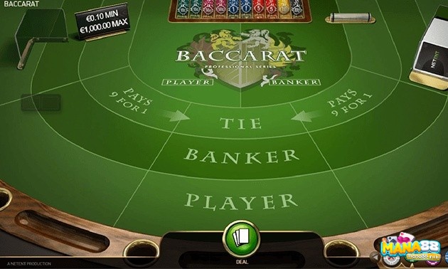Các cửa cược trong trò chơi Baccarat