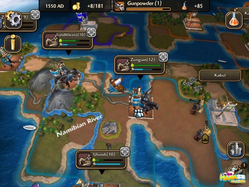 Civilization Revolution 2 là game mobile nhập vai đánh theo lượt về xây dựng quốc gia