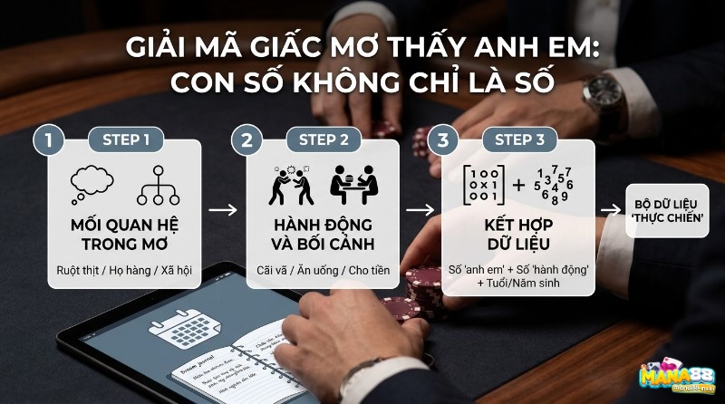 Giải mã giấc mơ thấy anh em đánh con gì, may mắn qua 3 bước: mối quan hệ, hành động, kết hợp dữ liệu thực chiến, trên bàn chơi poker