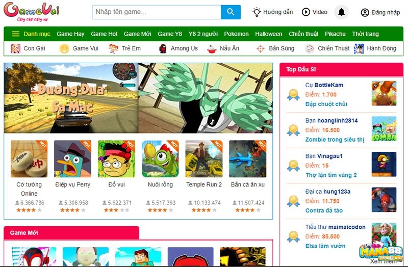 GameVui.vn có kho game Việt đa dạng và dễ chơi trên điện thoại