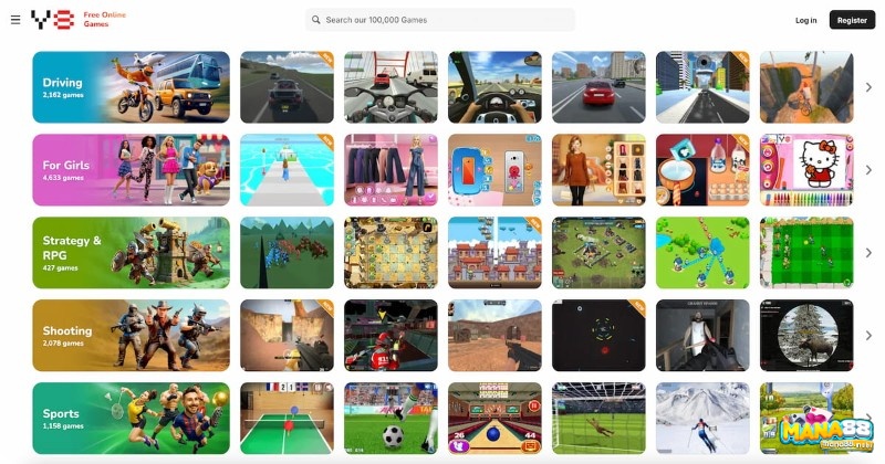 Y8.com phù hợp với người thích kho game lớn và nhiều thể loại
