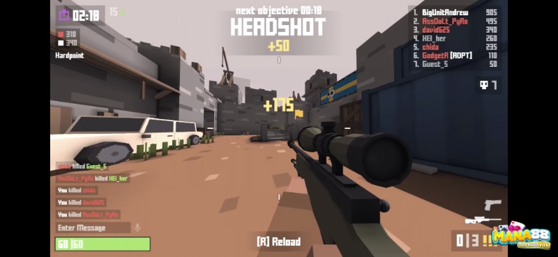 Krunker.io nổi bật với nhịp đấu nhanh và đồ họa khối nhẹ nhàng