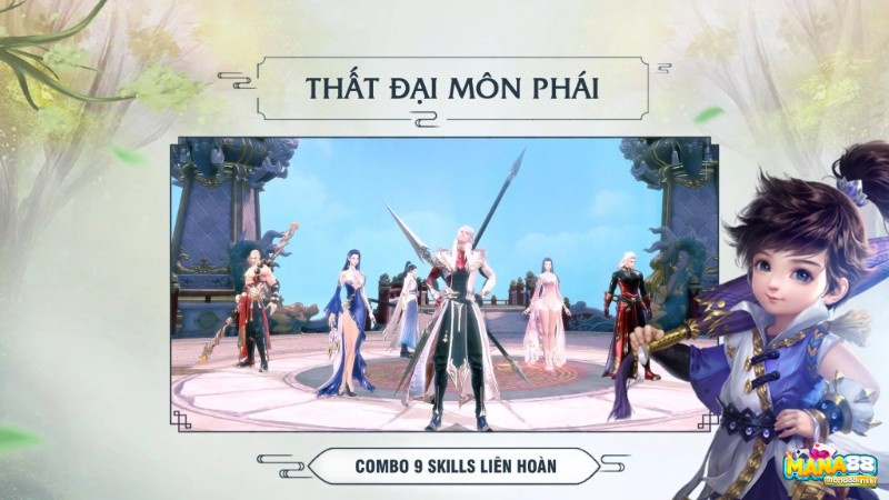 Bảy môn phái tạo nhiều lựa chọn cho PvP và hoạt động tổ đội